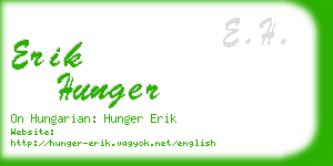 erik hunger business card